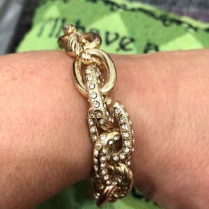 Glitter and sparkle Gold Colored Stretchy Bracelet